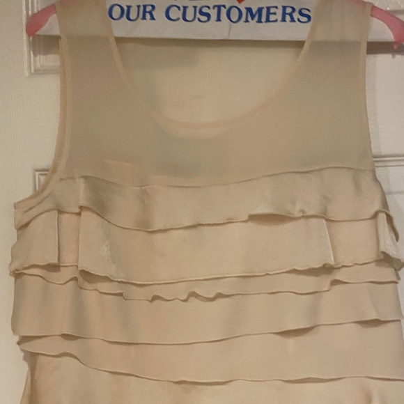 LOFT Cream Sleeveless Dress - Picture 3 of 11